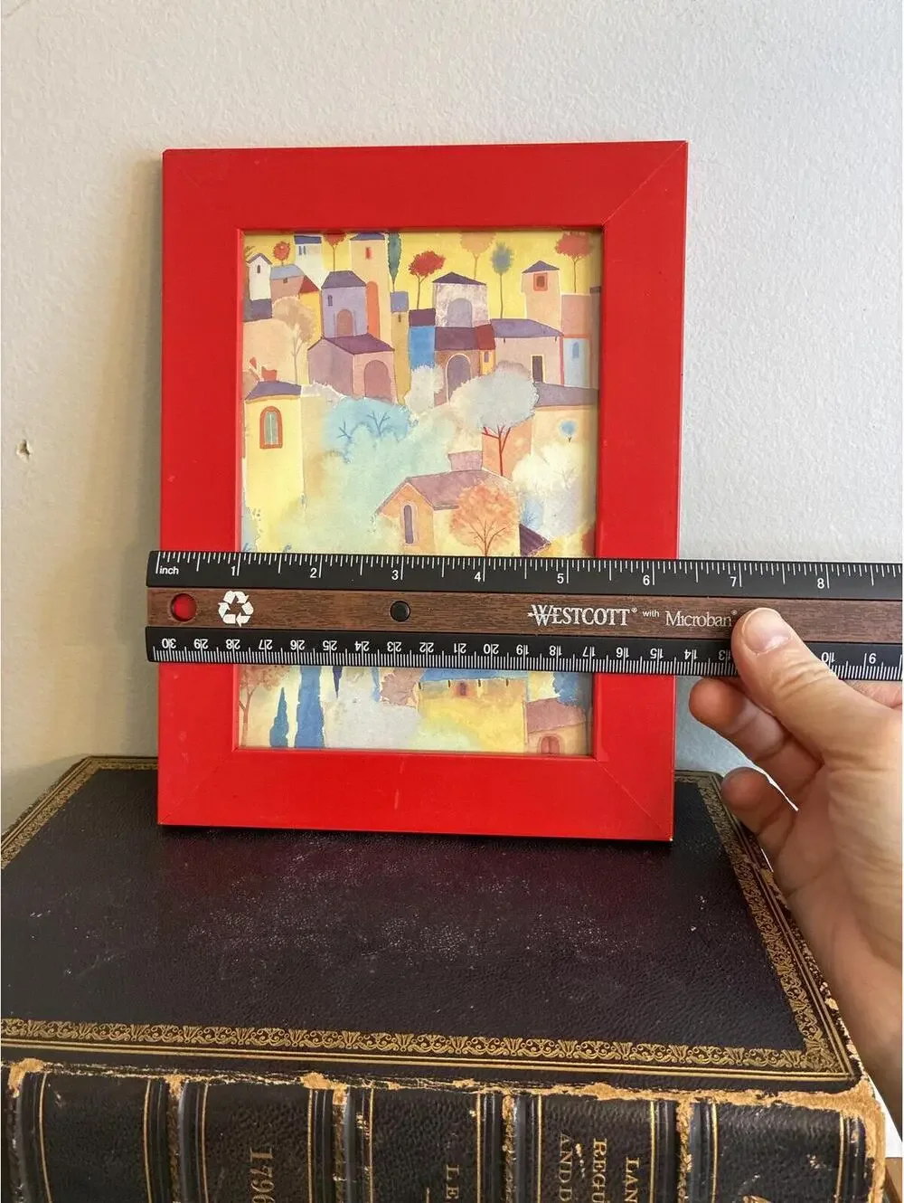 Vintage Giuliana Lazzerini Summer Buildings Framed IKEA Art Print 8x6 1999
